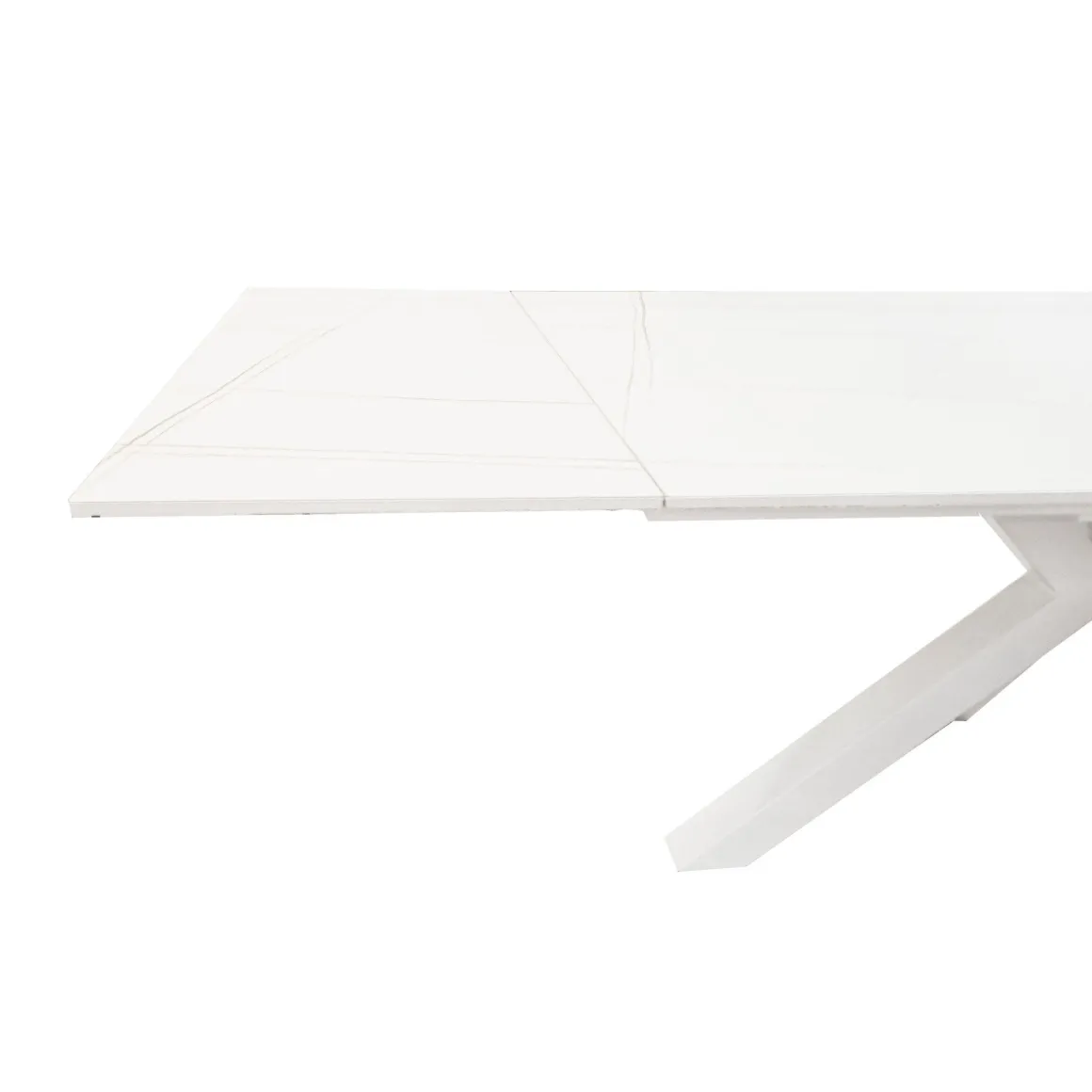 TAVOLO ALL. CM 160X90 METALLO BIANCO E VETRO EFFETTO MARMO: vendita online TAVOLO ALL. CM 160X90 METALLO BIANCO E VETRO EFFETTO MARMO in offerta