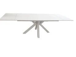 TAVOLO ALL. CM 160X90 METALLO BIANCO E VETRO EFFETTO MARMO: vendita online TAVOLO ALL. CM 160X90 METALLO BIANCO E VETRO EFFETTO MARMO in offerta