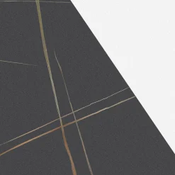 TAVOLO ALL. CM 160X90 METALLO NERO E VETRO EFFETTO MARMO : vendita online TAVOLO ALL. CM 160X90 METALLO NERO E VETRO EFFETTO MARMO in offerta