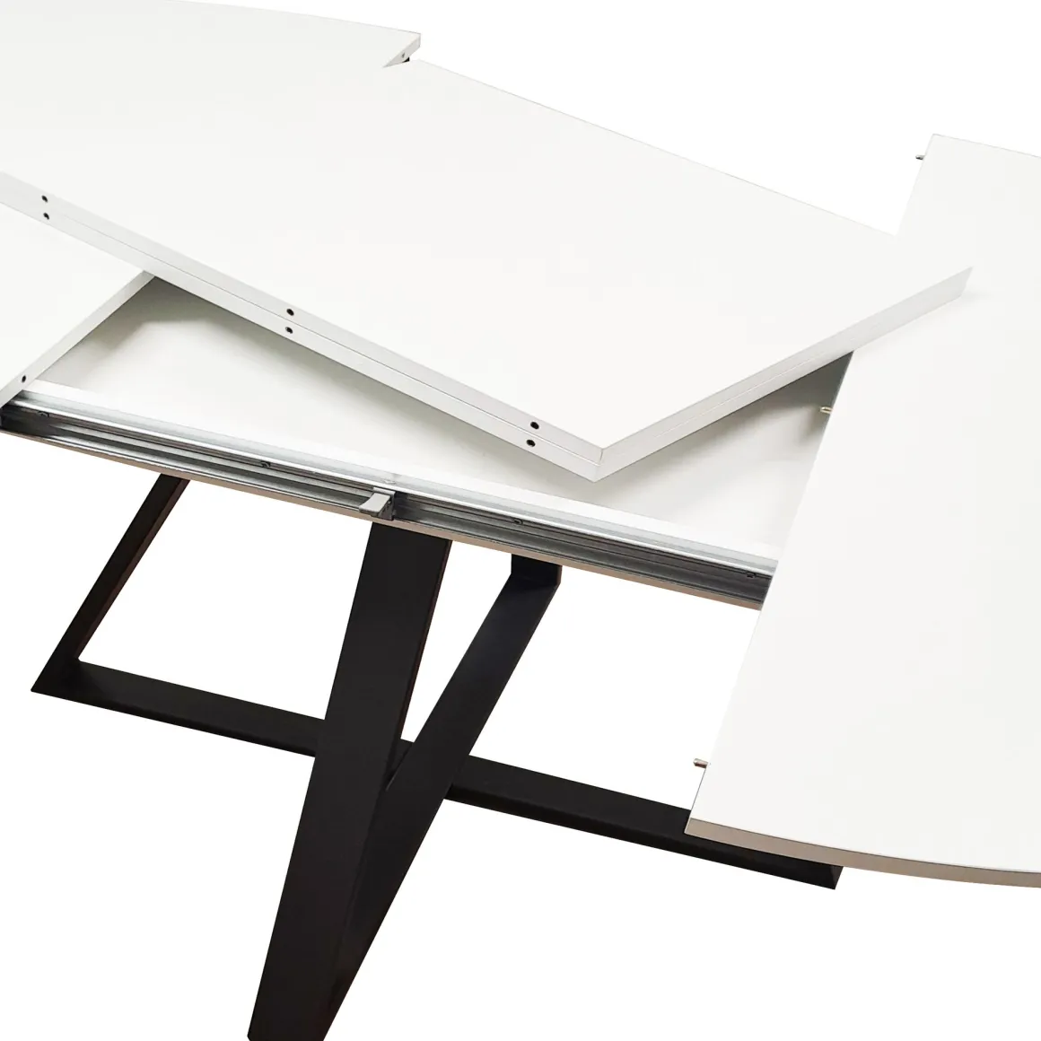 TAVOLO ALL. DIAM. 120 NERO E BIANCO FRASSINATO: vendita online TAVOLO ALL. DIAM. 120 NERO E BIANCO FRASSINATO in offerta