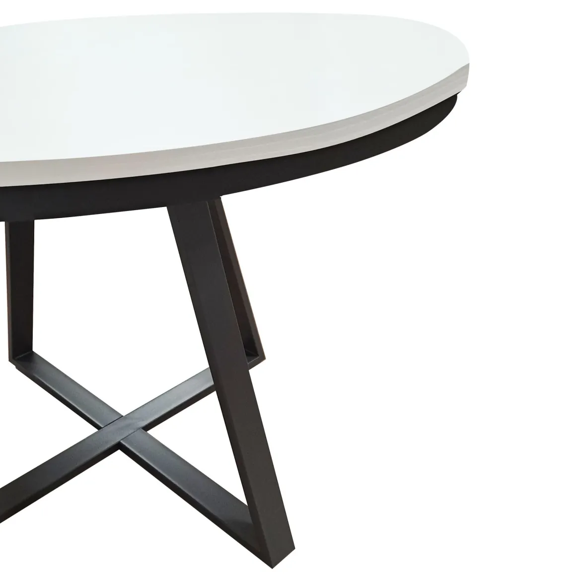 TAVOLO ALL. DIAM. 120 NERO E BIANCO FRASSINATO: vendita online TAVOLO ALL. DIAM. 120 NERO E BIANCO FRASSINATO in offerta