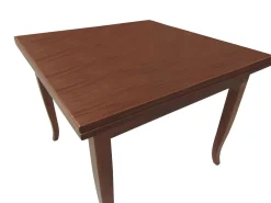 Tavolo allungabile in noce con piano liscio 100X100TL