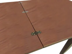 Tavolo allungabile in noce con piano liscio 100X100TL