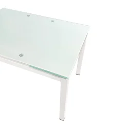 TAVOLO ALL. 110X70 BIANCO E VETRO BIANCO : vendita online TAVOLO ALL. 110X70 BIANCO E VETRO BIANCO in offerta