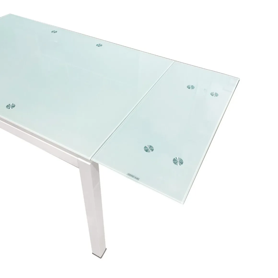 TAVOLO ALL. 110X70 BIANCO E VETRO BIANCO : vendita online TAVOLO ALL. 110X70 BIANCO E VETRO BIANCO in offerta
