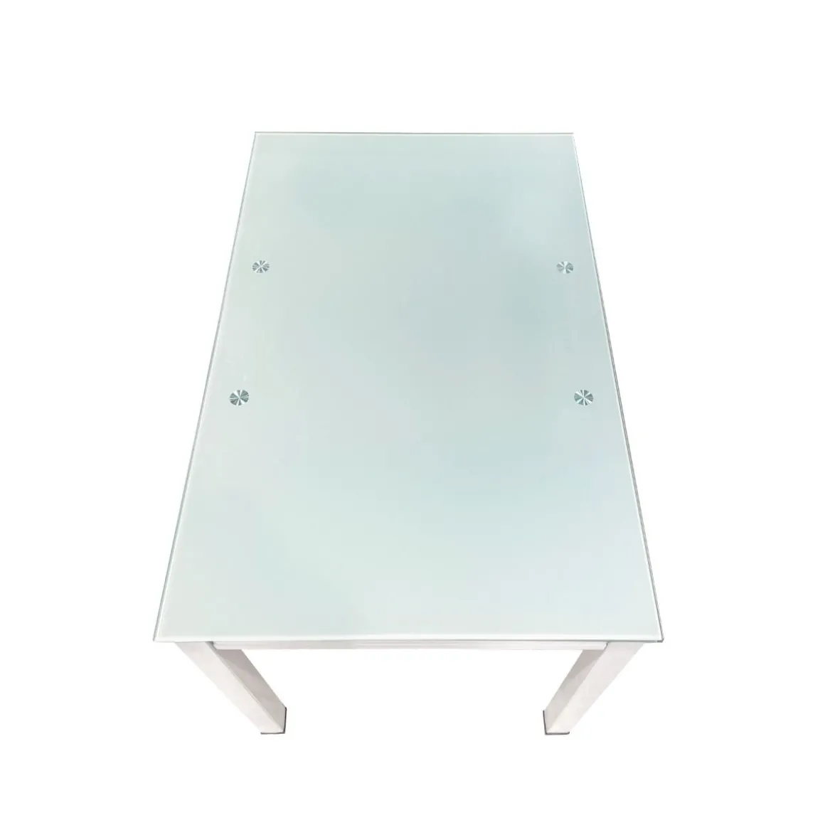 TAVOLO ALL. 110X70 BIANCO E VETRO BIANCO : vendita online TAVOLO ALL. 110X70 BIANCO E VETRO BIANCO in offerta