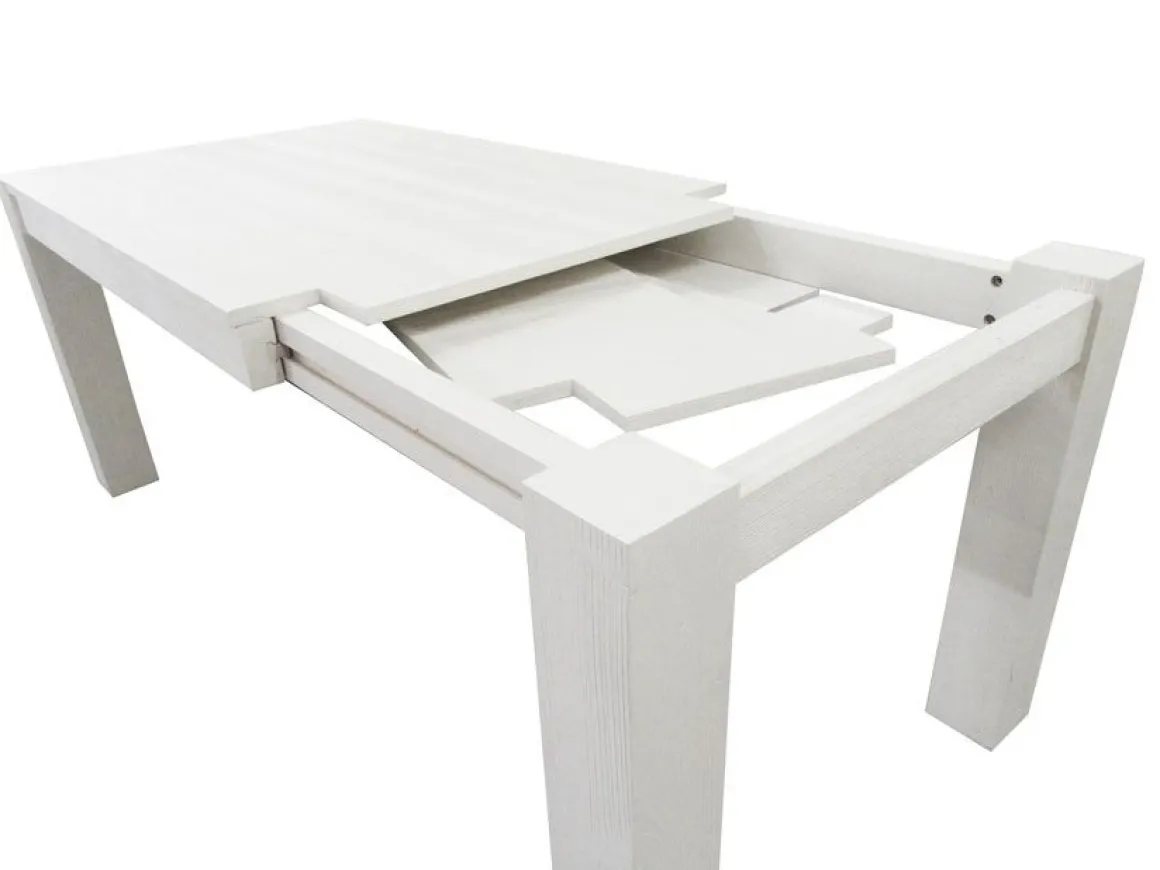 TAVOLO ALL. 140X90 LEGNO DI ABETE BIANCO SPAZZOLATO : vendita online TAVOLO ALL. 140X90 LEGNO DI ABETE BIANCO SPAZZOLATO in offerta