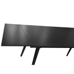 TAVOLO ALL. 140X80 NERO E VETRO EFFETTO MARMO SATINATO: vendita online TAVOLO ALL. 140X80 NERO E VETRO EFFETTO MARMO SATINATO in offerta