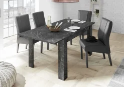 TAVOLO CARRARA ALL. 137X90 EFFETTO MARMO NERO : vendita online TAVOLO CARRARA ALL. 137X90 EFFETTO MARMO NERO in offerta