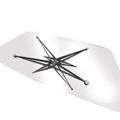 TAVOLO FISSO MOD. SIMONE CM 180X90 METALLO NERO E PIANO IN VETRO: vendita online TAVOLO FISSO MOD. SIMONE CM 180X90 METALLO NERO E PIANO IN VETRO in offerta