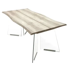 TAVOLO FISSO 180X90 ROVERE E VETRO TEMPERATO: vendita online TAVOLO FISSO 180X90 ROVERE E VETRO TEMPERATO in offerta