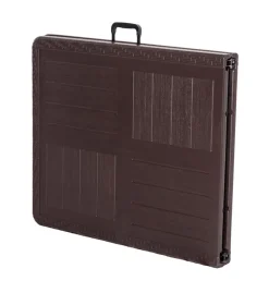 Tavolo in plastica marrone effetto rattan: arredo giardino