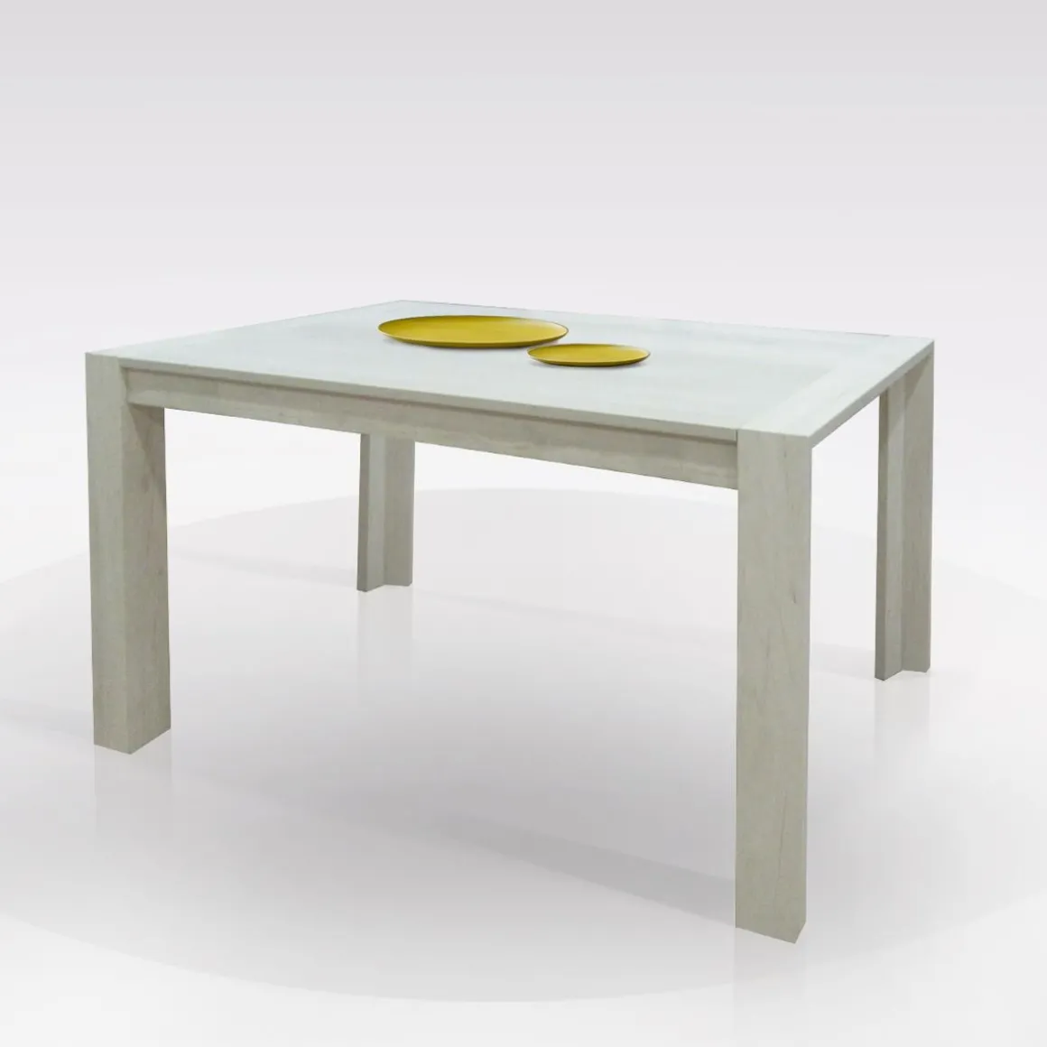 TAVOLO MILANO ALL. 140X90 QUERCIA BIANCA: vendita online TAVOLO MILANO ALL. 140X90 QUERCIA BIANCA in offerta