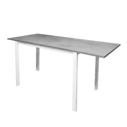 TAVOLO PLUTONE ALL. 110X70 BIANCO E CEMENTO : vendita online TAVOLO PLUTONE ALL. 110X70 BIANCO E CEMENTO in offerta