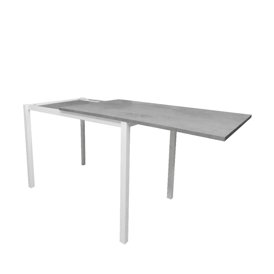 TAVOLO PLUTONE ALL. 110X70 BIANCO E CEMENTO : vendita online TAVOLO PLUTONE ALL. 110X70 BIANCO E CEMENTO in offerta