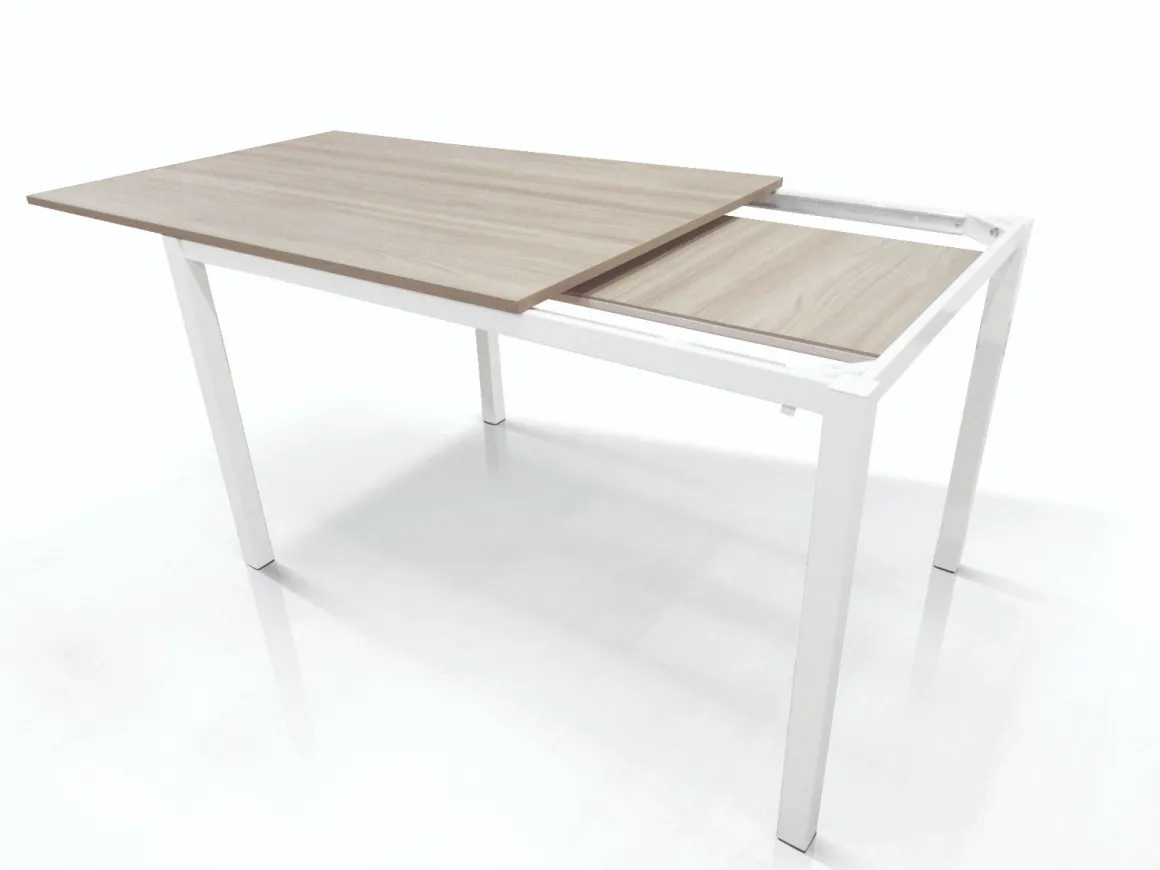 TAVOLO PLUTONE ALL. 130X85 BIANCO E OLMO CHIARO: vendita online TAVOLO PLUTONE ALL. 130X85 BIANCO E OLMO CHIARO in offerta