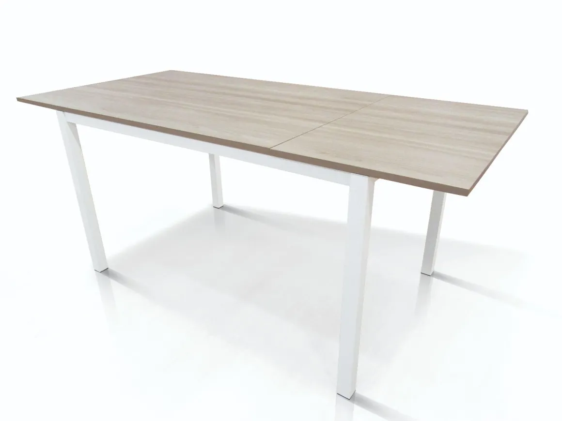TAVOLO PLUTONE ALL. 130X85 BIANCO E OLMO CHIARO: vendita online TAVOLO PLUTONE ALL. 130X85 BIANCO E OLMO CHIARO in offerta