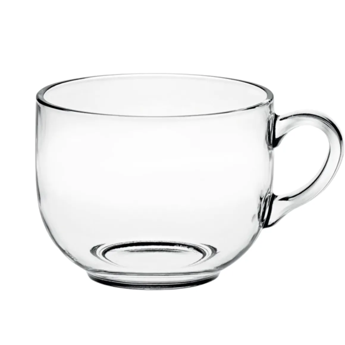 TAZZA CON MANICO IN VETRO LINEA BREAKFAST 70CL TRASPARENTE