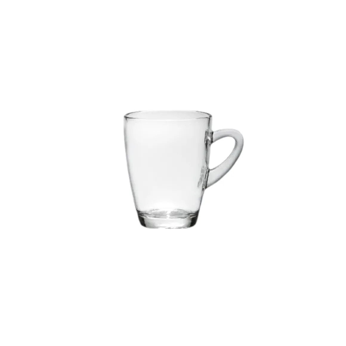 TAZZA MUG CON MANICO IN VETRO MOD. DOMINO 23CL TRASPARENTE