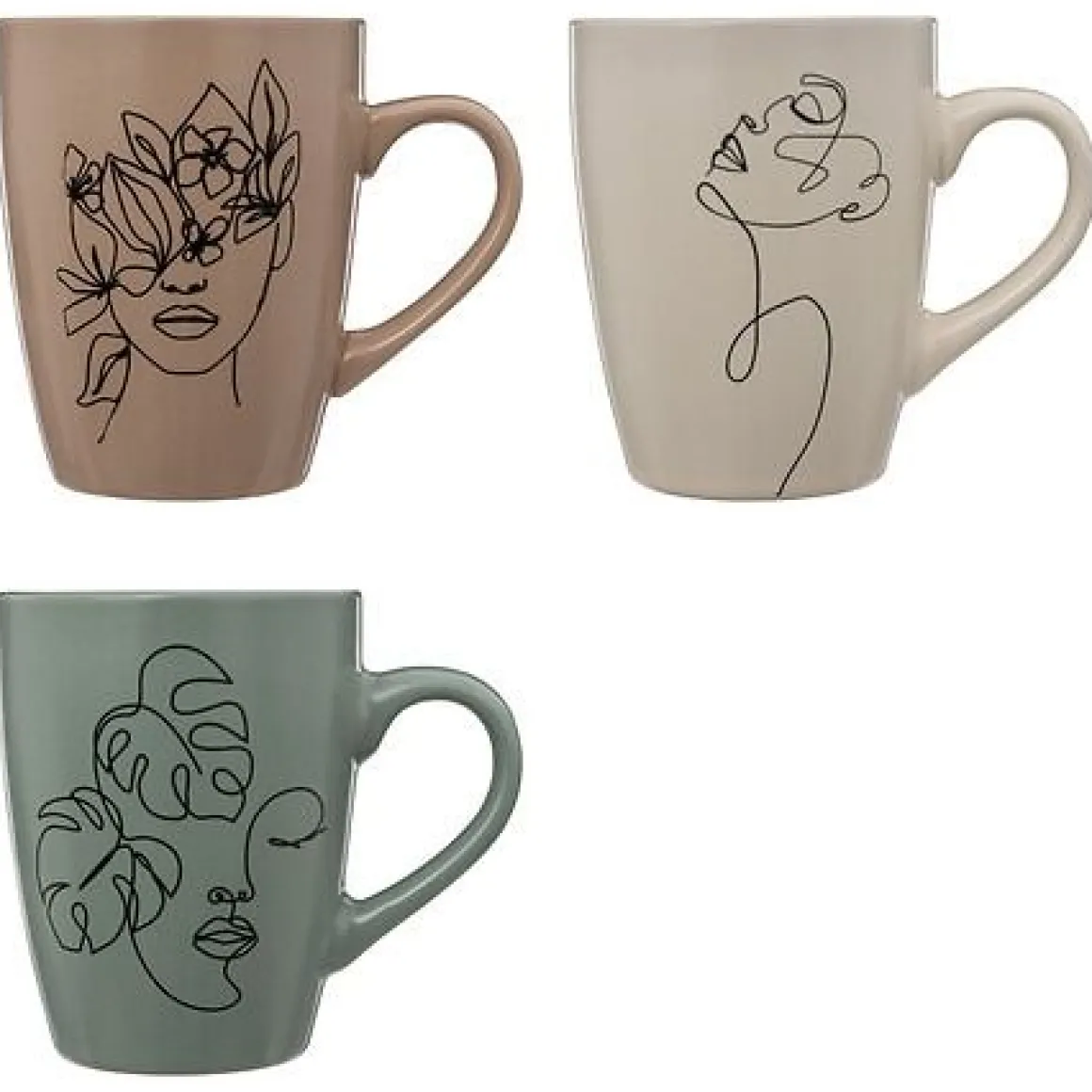 TAZZA VISO CON MANICO IN GRES 35CL ASSORTITO