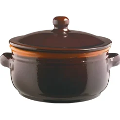 TEGAME 2 MANICI LINEA BRUNA IN TERRACOTTA DIAM. 24CM