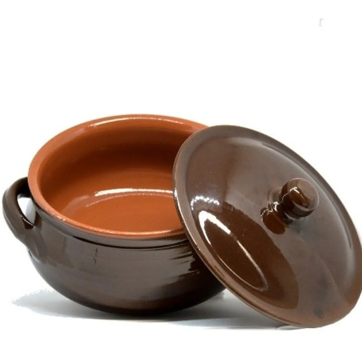 TEGAME 2 MANICI LINEA BRUNA IN TERRACOTTA DIAM. 24CM