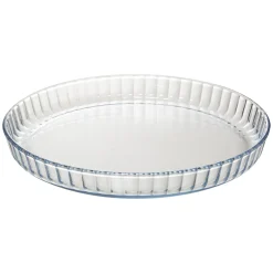 TEGLIA PER CROSTATA IN VETRO CON COPERCHIO 31X3.8CM 2LT