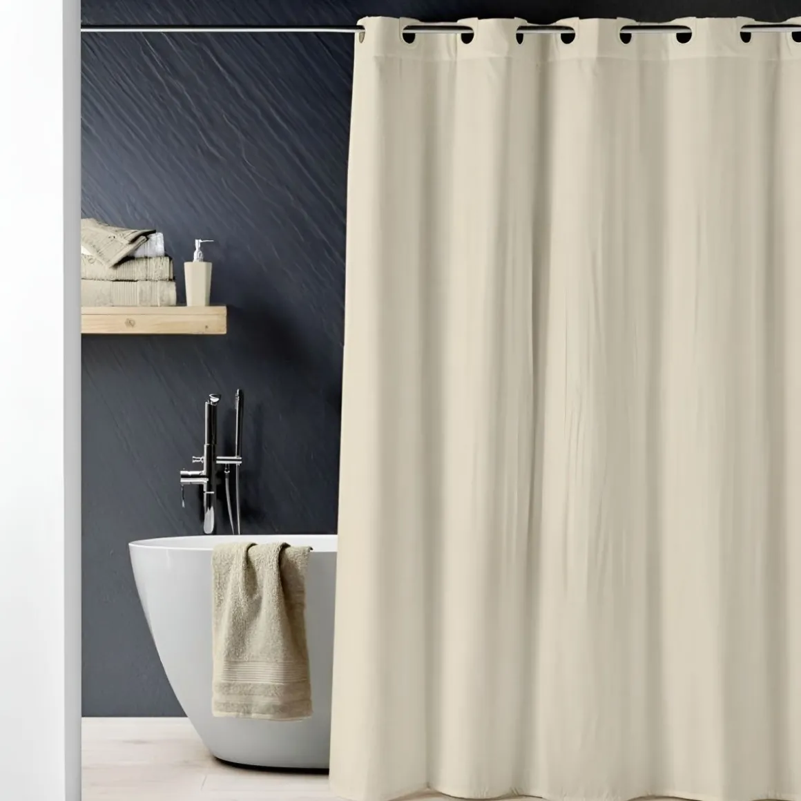 TENDA DA DOCCIA DOTTY CON OCCHIELLI A CLIP CM 180X200 TALPA