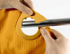 TENDA DA DOCCIA DOTTY CON OCCHIELLI A CLIP CM 180X200 OCRA