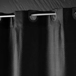 TENDA DA DOCCIA DOTTY CON OCCHIELLI A CLIP CM 180X200 NERO