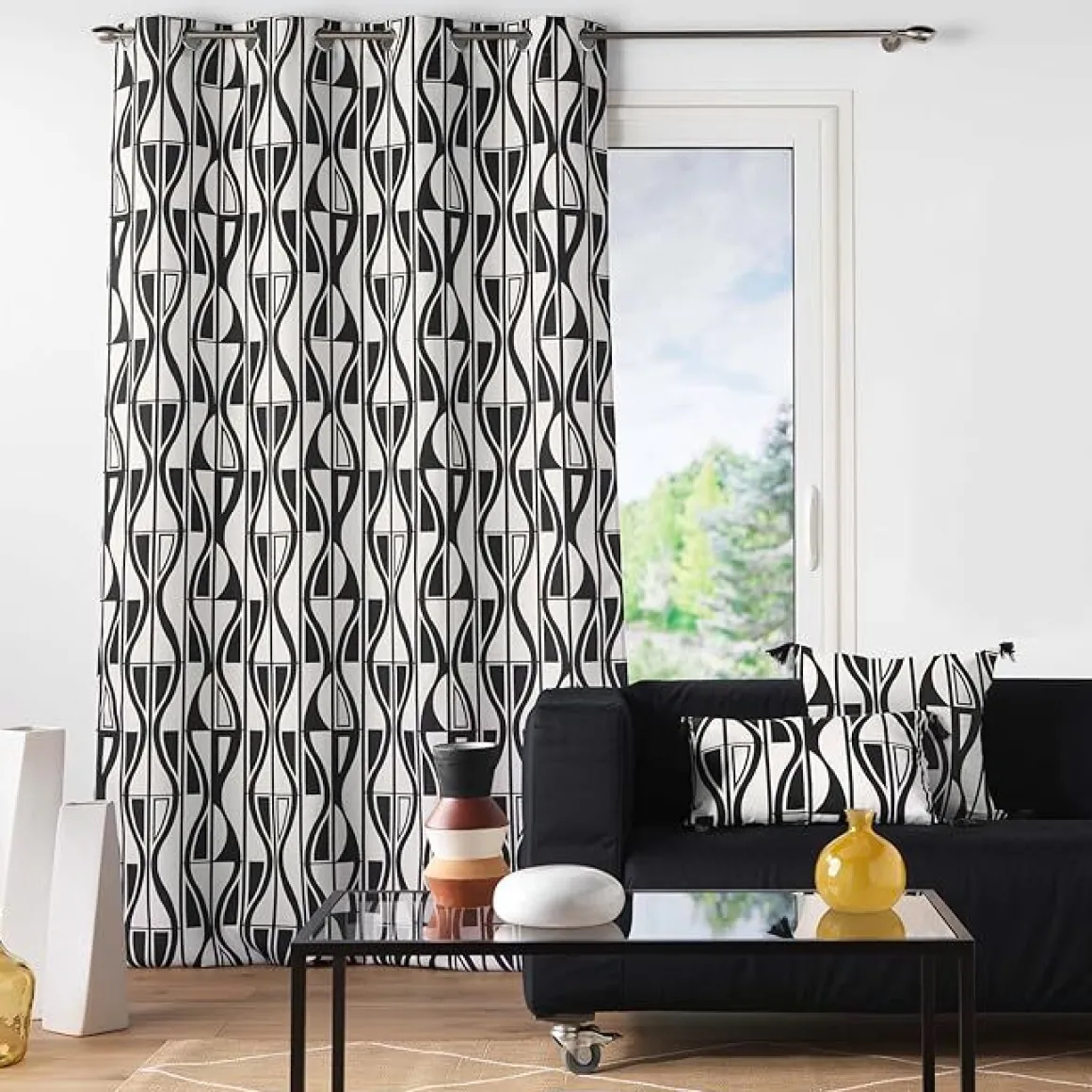 TENDA CON OCCHIELLI IN POLIESTERE STAMPATO IKARIS 140X280CM: vendita online TENDA CON OCCHIELLI IN POLIESTERE STAMPATO IKARIS 140X280CM in offerta