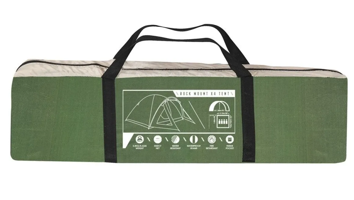 Tenda da campeggio per 4 persone: modello rock mountan