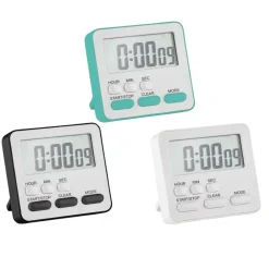 TIMER DIGITALE DA CUCINA MOD. SQUARE CON MAGNETE ASSORTITO