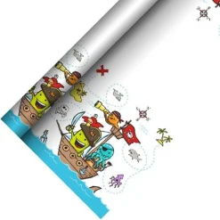 TOVAGLIA DI CARTA 5MT X1.2M PIRATE CREW: vendita online TOVAGLIA DI CARTA 5MT X1.2M PIRATE CREW in offerta