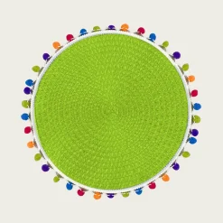TOVAGLIETTA ROTONDA IN POLIESTERE DIAM. CM 38 VERDE : vendita online TOVAGLIETTA ROTONDA IN POLIESTERE DIAM. CM 38 VERDE in offerta