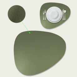 TOVAGLIETTA STONDATA IN SIMILPELLE 45X37 CM VERDE : vendita online TOVAGLIETTA STONDATA IN SIMILPELLE 45X37 CM VERDE in offerta