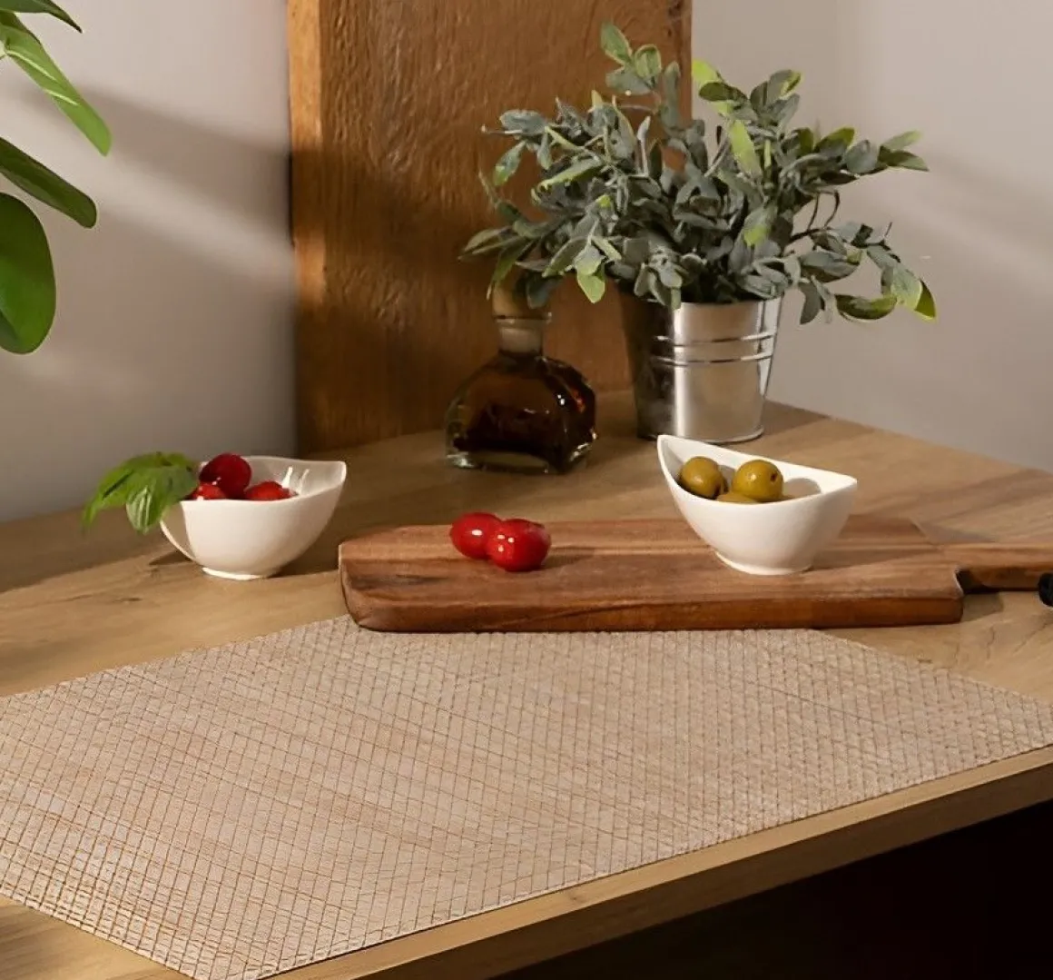 TOVAGLIETTA MAOLI IN PVC E POLIESTERE 50X35 CM BEIGE: vendita online TOVAGLIETTA MAOLI IN PVC E POLIESTERE 50X35 CM BEIGE in offerta