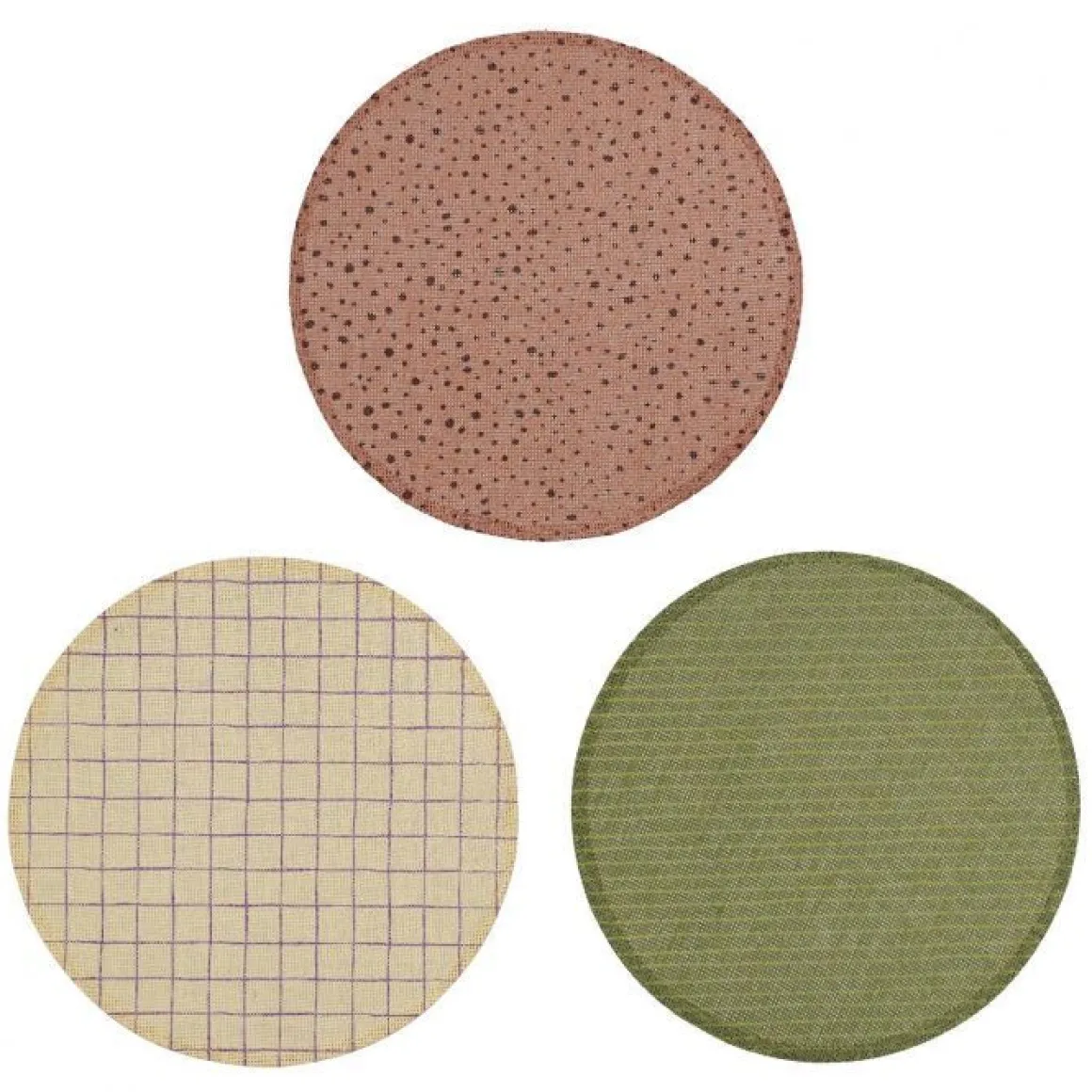 TOVAGLIETTA ROTONDA RIGHE/QUADRETTI D 38CM ASSORTITO: vendita online TOVAGLIETTA ROTONDA RIGHE/QUADRETTI D 38CM ASSORTITO in offerta