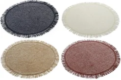 TOVAGLIETTE ROTONDE IN FIBRA INTRECCIATA DIAM. CM 37 ASSORTITO: vendita online TOVAGLIETTE ROTONDE IN FIBRA INTRECCIATA DIAM. CM 37 ASSORTITO in offerta