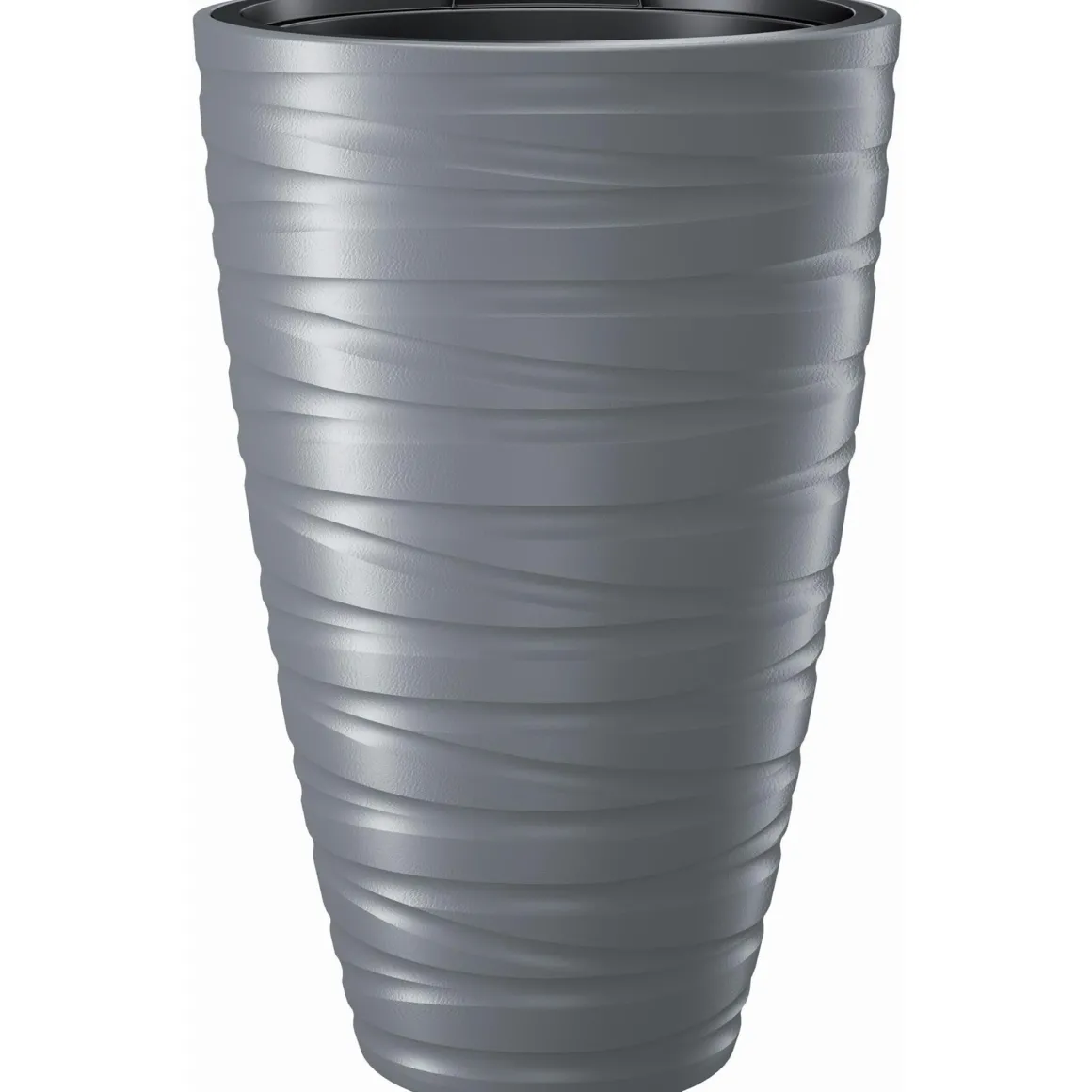 Vaso alto con inserti 40cm: modello maze stone grey