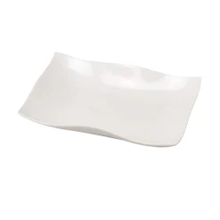 VASSOIO FONDO IN PORCELLANA LINEA HELTON 23.5X15.5CM BIANCO
