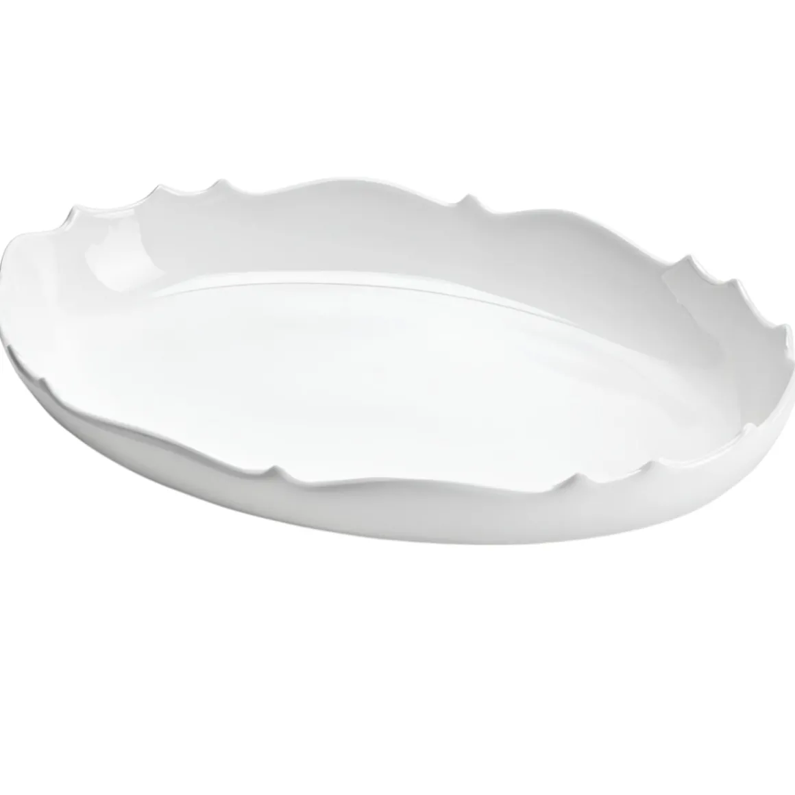 VASSOIO OVALE IN PORCELLANA LINEA ARYA 35X23CM BIANCO