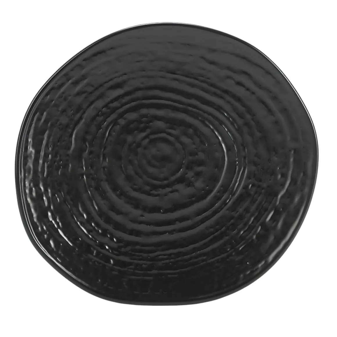 VASSOIO PRESENTAZIONE PORCELLANA LINEA WALL BLACK DIAM. 20.5CM NERO