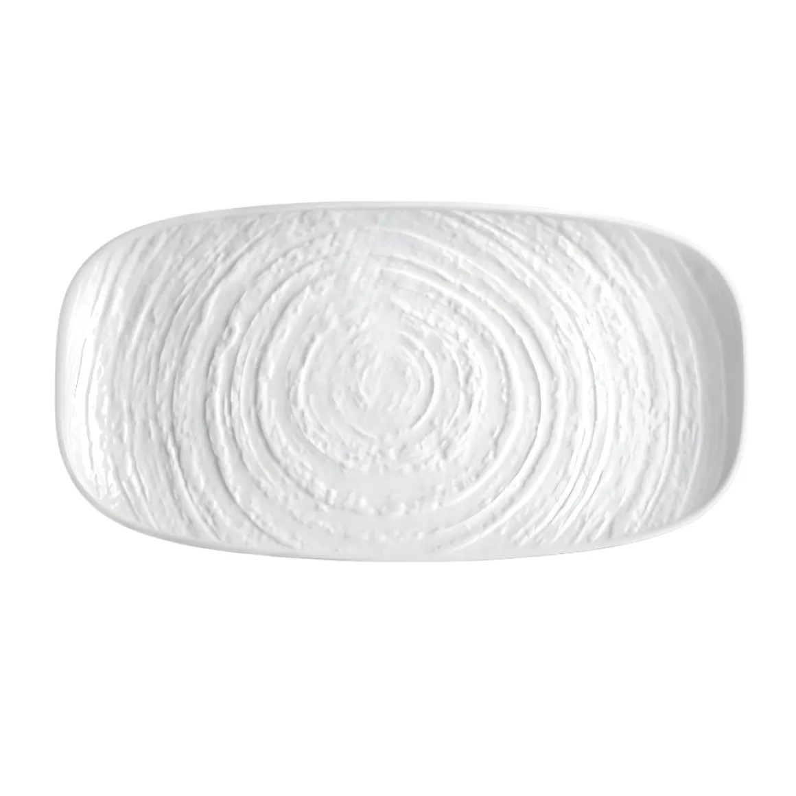 VASSOIO RETTANGOLARE PORCELLANA LINEA WALL 30.5X15CM BIANCO