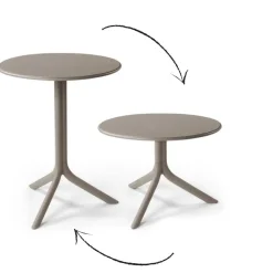 Vendita online di NARDI OUTDOOR - TAVOLO REGOLABILE MOD. SPRITZ DIAM. CM 60,5 POLIPROPILENE TORTORA