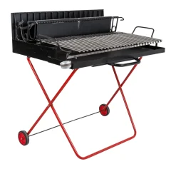 Vendita online di BARBECUE A LEGNA IN METALLO 110X80CM H. 104