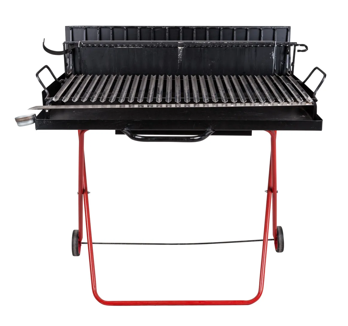 Vendita online di BARBECUE A LEGNA IN METALLO 110X80CM H. 104