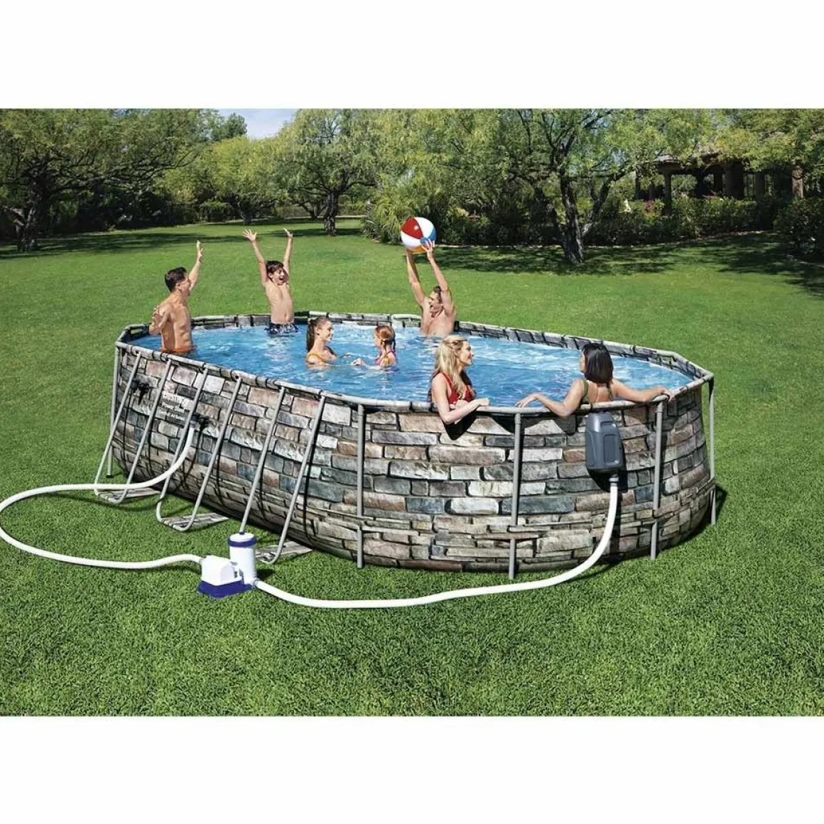 Vendita online di BESTWAY - PISCINA POWER STEEL COMFORT JET 610X366 H. 122CM 20241LT