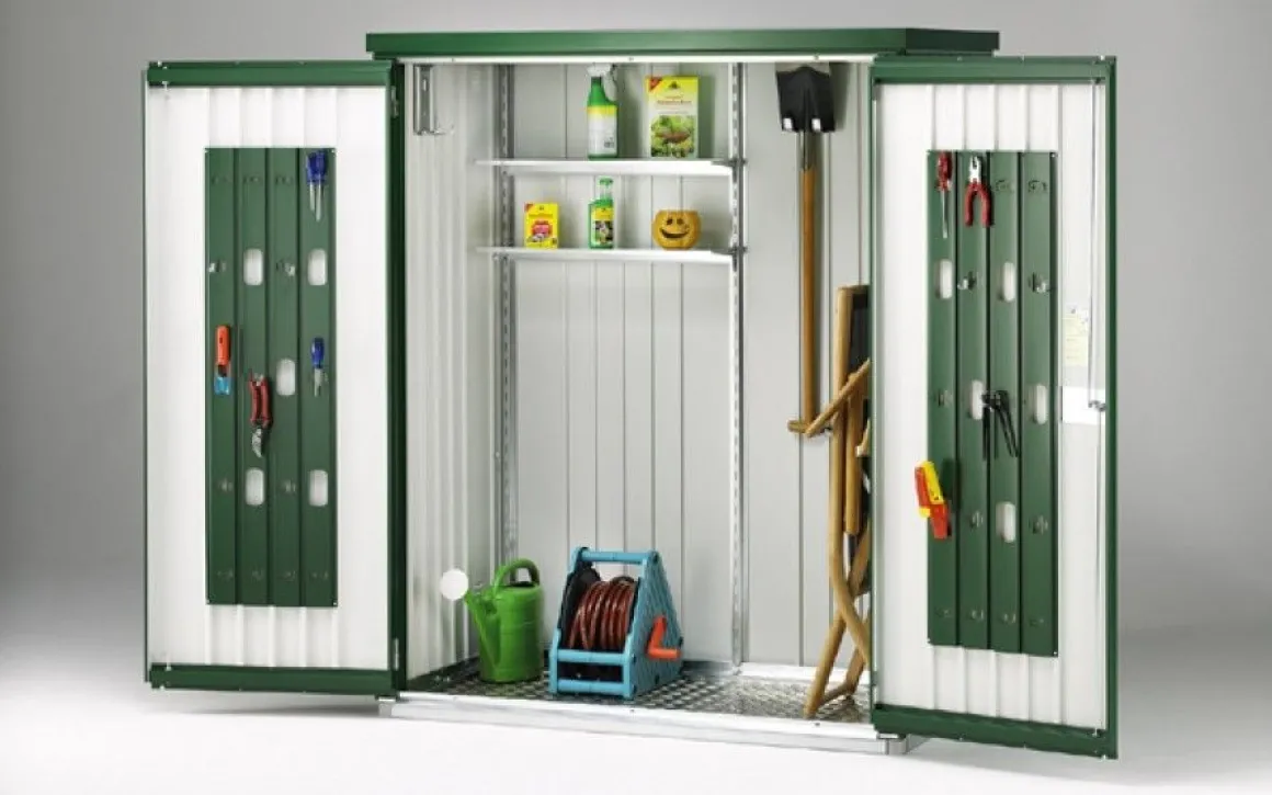 Vendita online di BIOHORT - ARMADIO PORTA ATTREZZI CM 155X83 H 182,5 VERDE SCURO