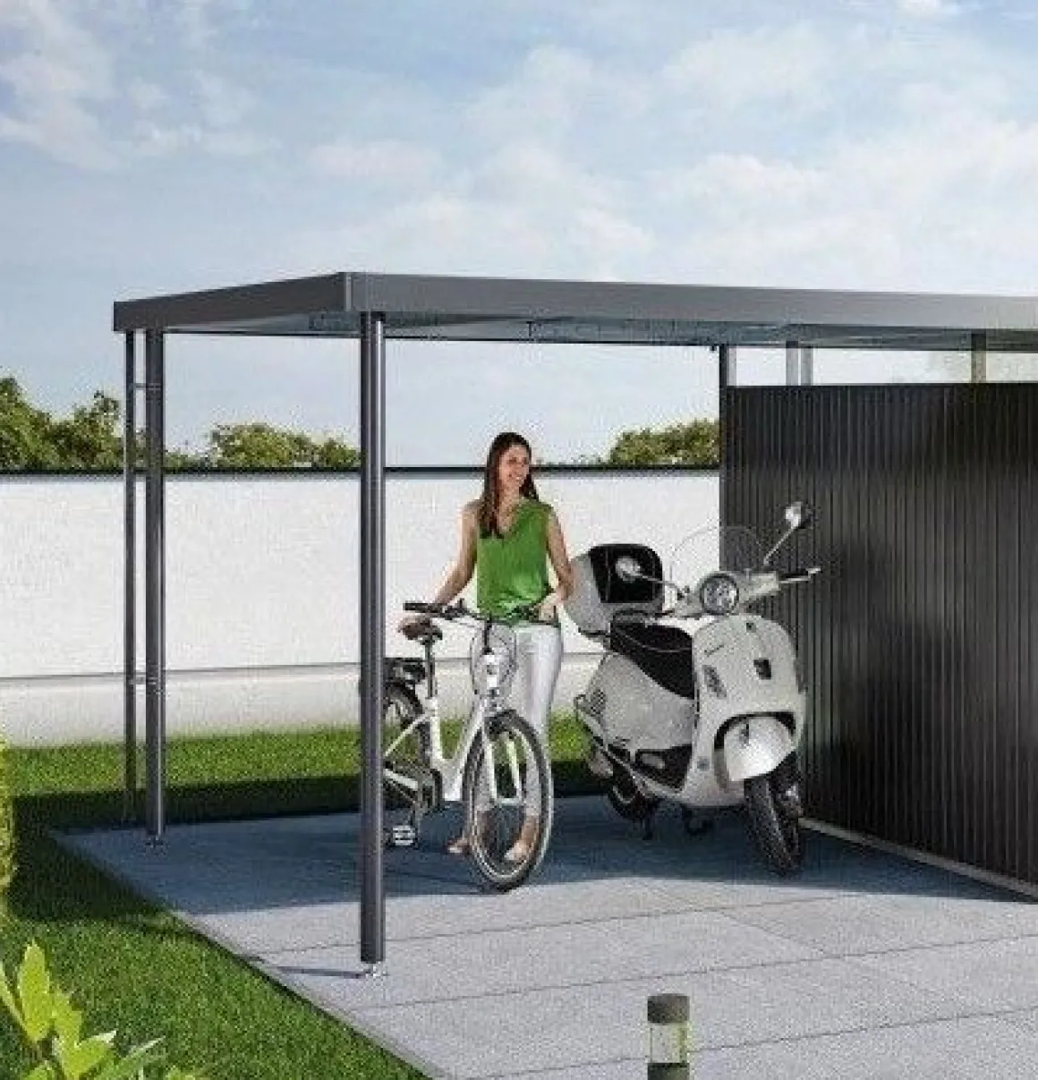 Vendita online di BIOHORT - TETTO LATERALE X CASETTA HIGHLINE CM 282X195 GRIGIO SCURO